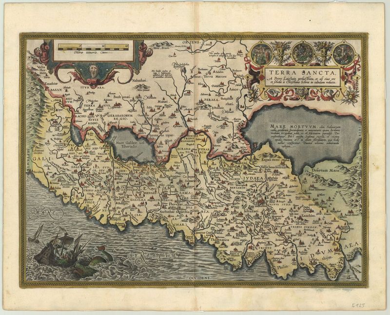 Israel und Palästina im Jahr 1595 von Abraham Ortelius