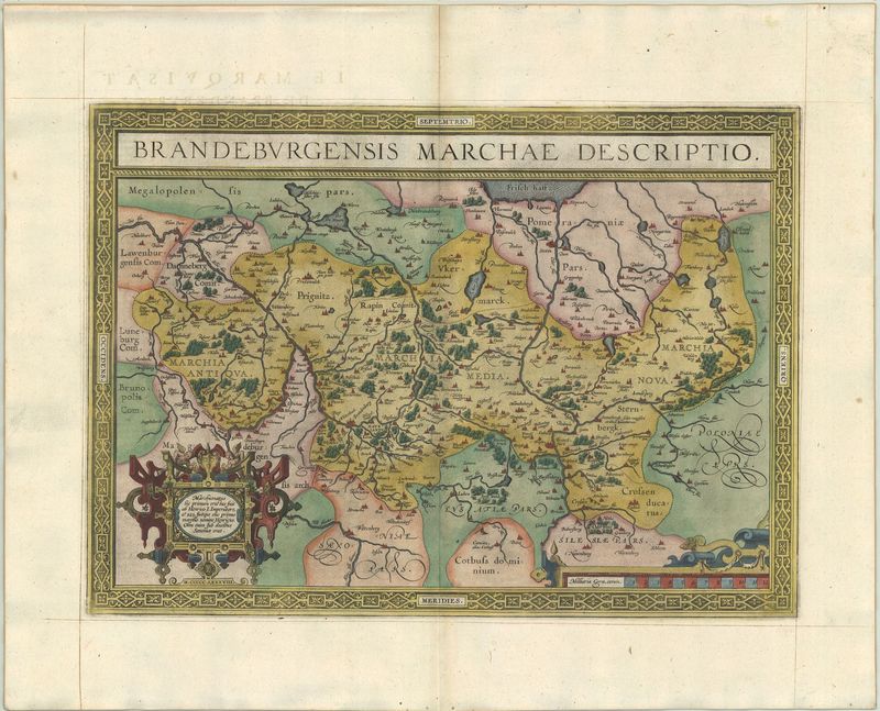 Brandenburg im Jahr 1598 von Abraham Ortelius