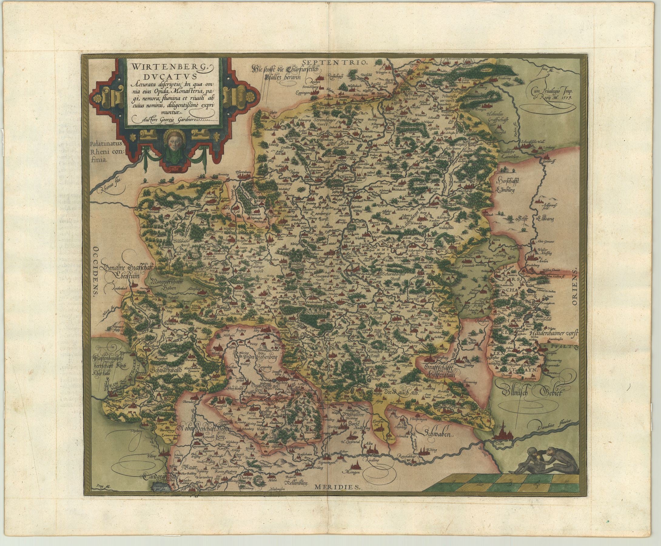 Württemberg ab 1570 von Abraham Ortelius