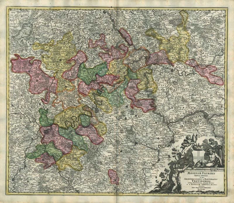 Die Mosel im Jahr 1716 von Johann Baptist Homann