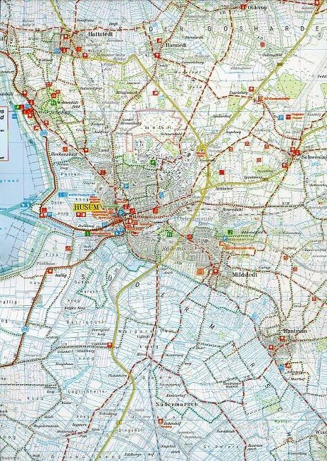 2 Husum - Heide 1 : 50 000 - Wander- und Freizeitkarte Schleswig-Holstein
