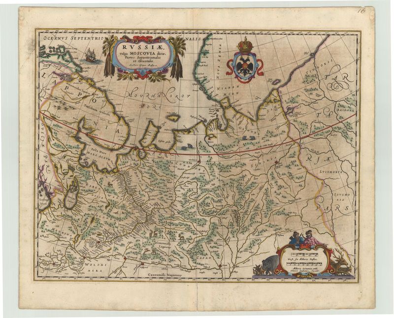 Russland im Jahr 1645 von Johannes Janssonius