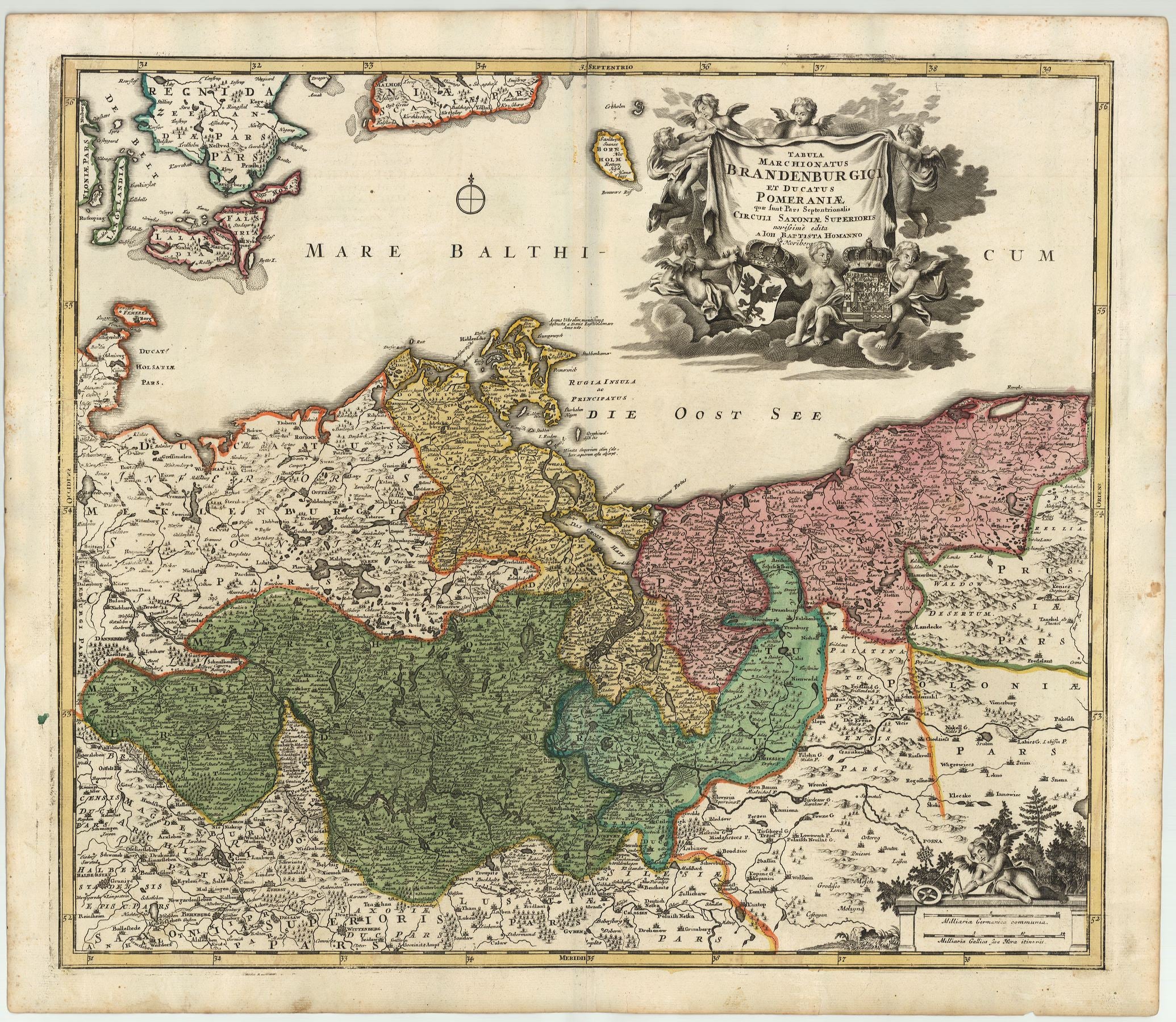 Brandenburg -Pommern im Jahr 1716 von Johann Baptist Homann