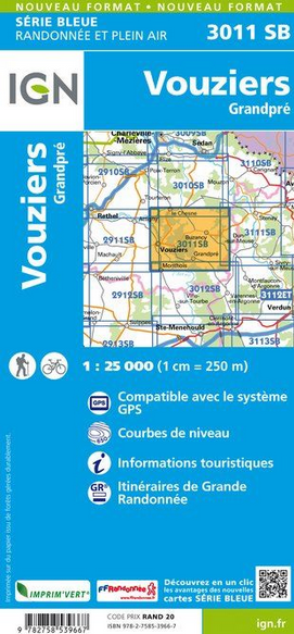 Champagne Nord 1:25.000 - Topographische Karte Frankreich