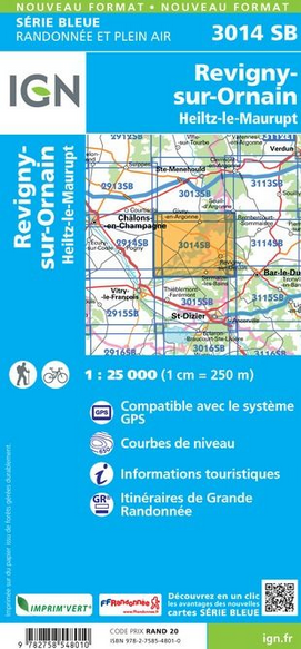 Champagne Nord 1:25.000 - Topographische Karte Frankreich