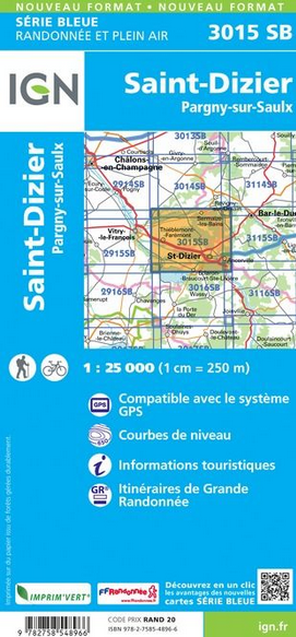 Champagne Nord 1:25.000 - Topographische Karte Frankreich