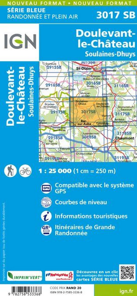 Champagne Süd 1:25.000 - Topographische Karte Frankreich Série Bleue