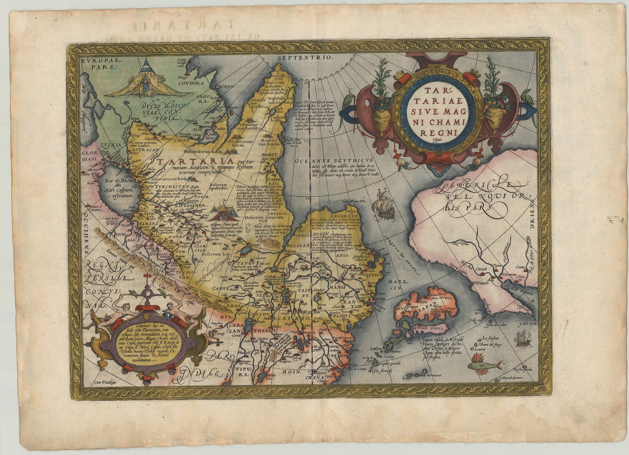 Nordasien ab 1570 von Abraham Ortelius