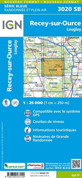 Champagne Süd 1:25.000 - Topographische Karte Frankreich Série Bleue