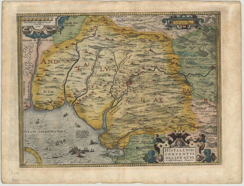 Andalusien im Jahr 1579 von Abraham Ortelius