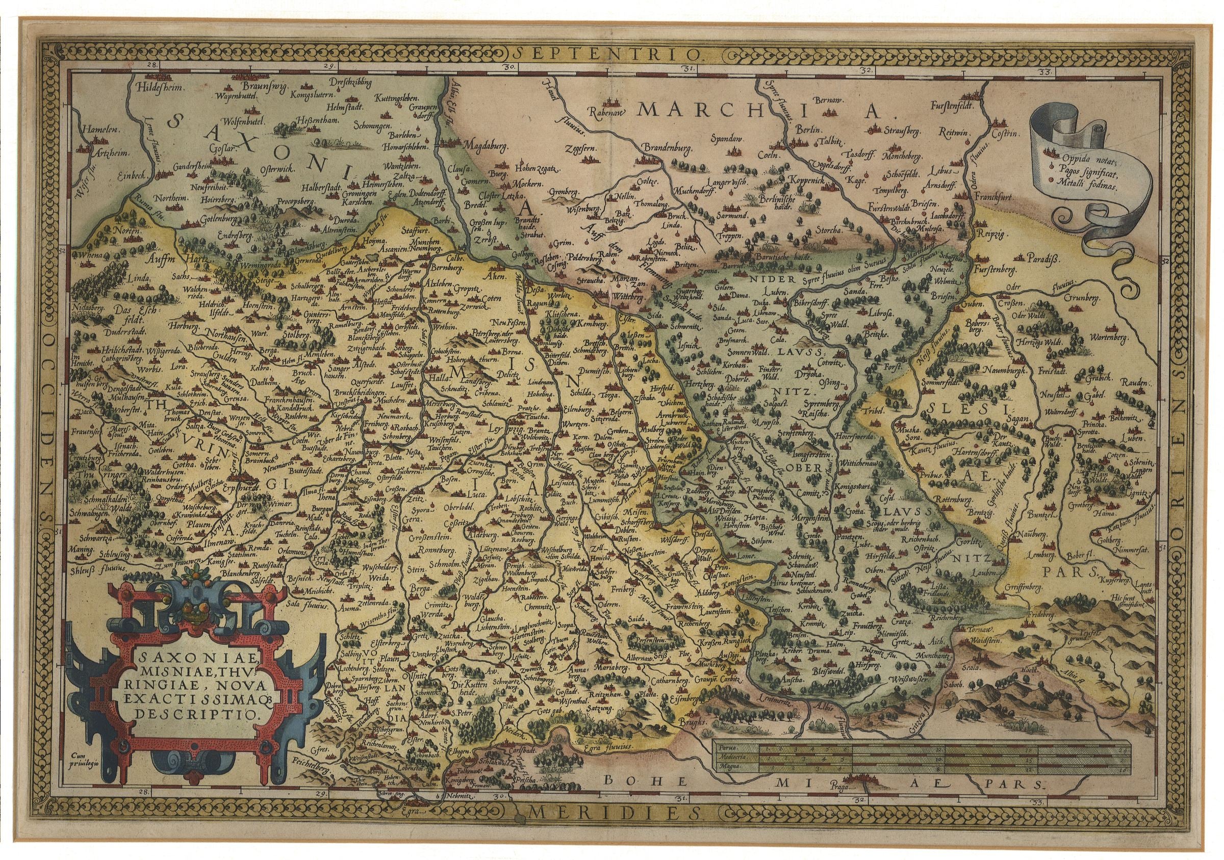 Sachsen ab 1570 von Abraham Ortelius