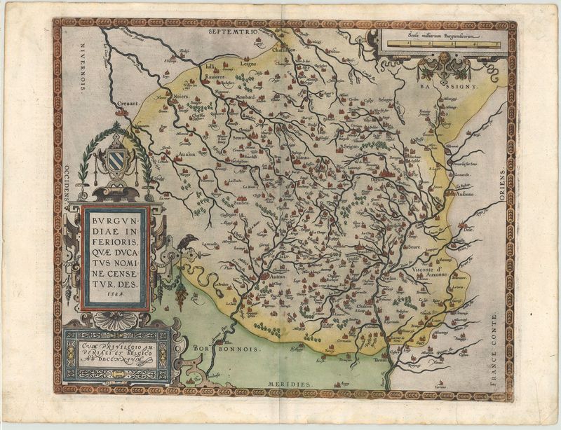 Frankreich im Jahr 1584 von Abraham Ortelius