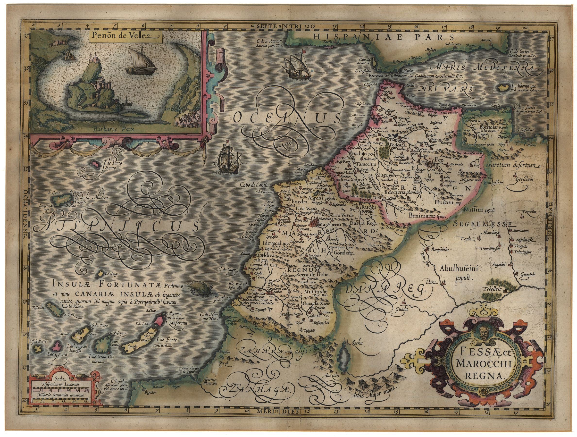 Marokko im Jahr 1595 von Abraham Ortelius