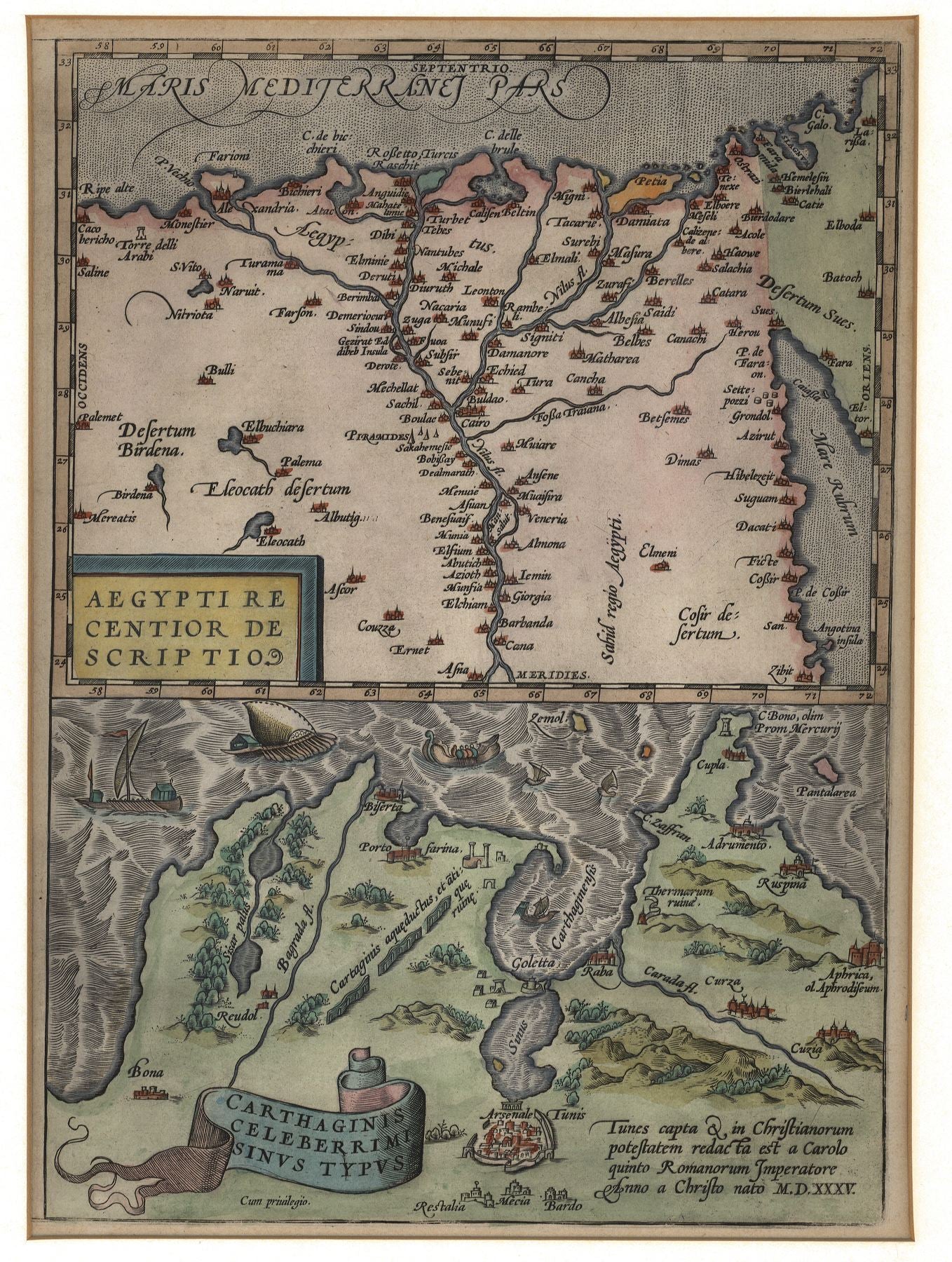 Ägypten ab 1570 von Abraham Ortelius