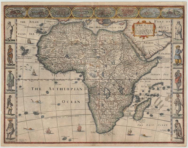 Afrika ab 1626 von John Speed