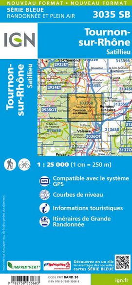 Rhone-Alpes 1:25.000 - Topographische Karte Frankreich Série Bleue