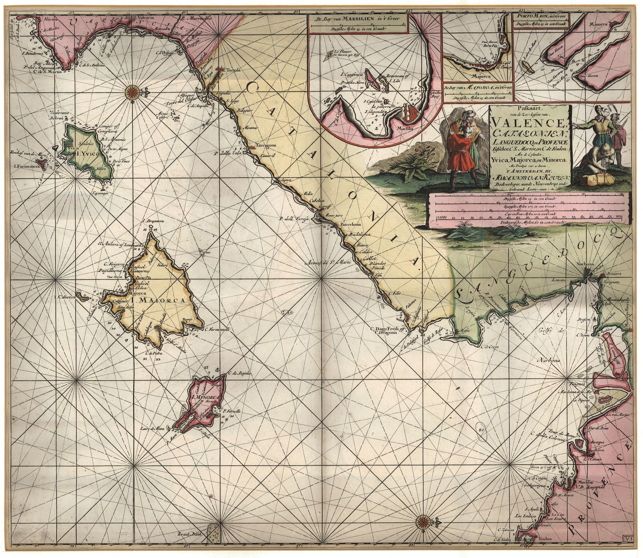 Seekarte mit den Balearen ab 1684 von Johannis van Keulen