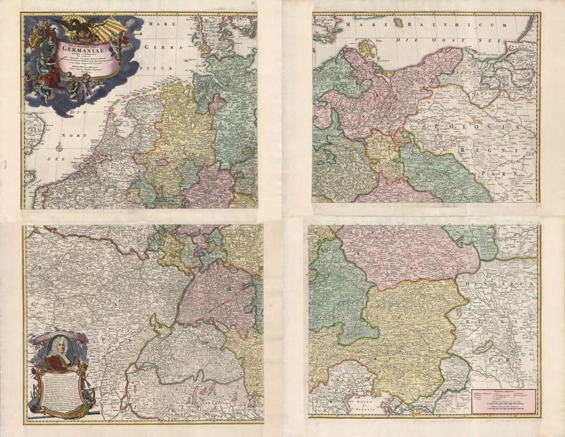 Deutschland im Jahr 1711 von Johann Baptist Homann