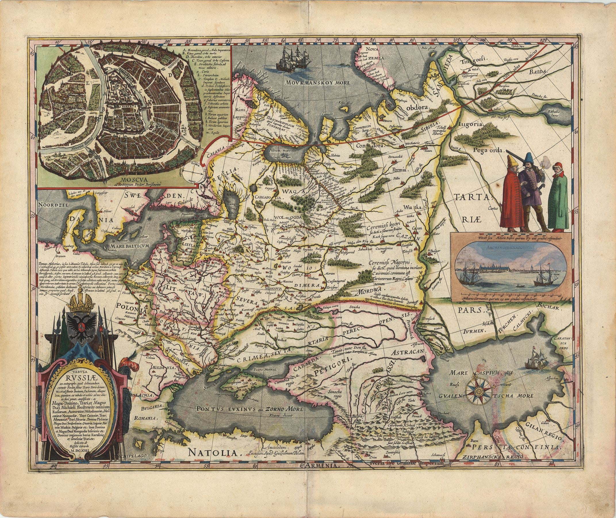 Russland im Jahr 1635 von Willem Janszoon Blaeu