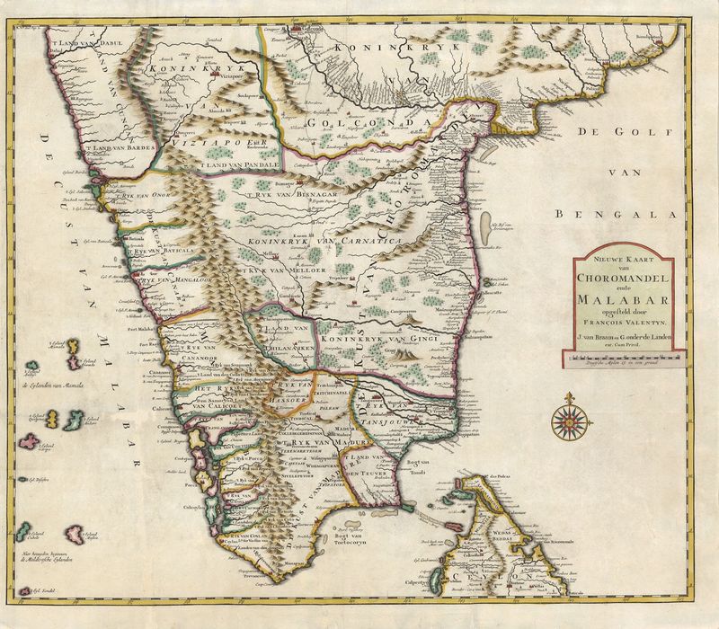 Indien im Jahr 1726 von Francois Valentyn