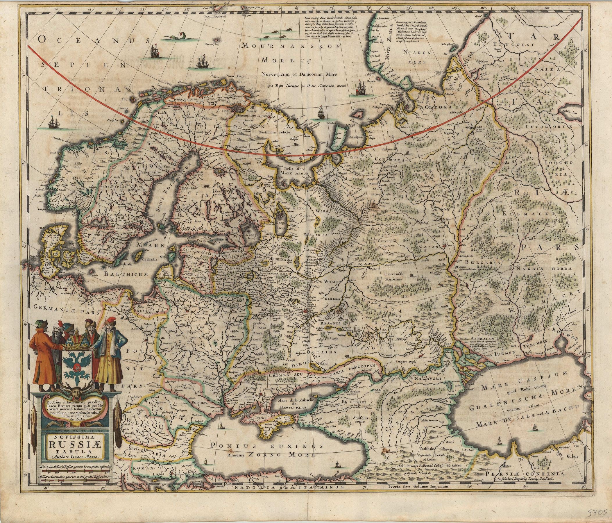 Russland im Jahr 1644 von Johannes Janssonius
