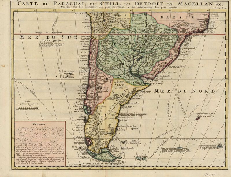 Südamerika im Jahr 1713 von Henry Abraham Châtelain