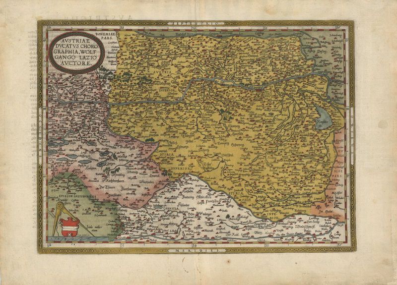 Österreich im Jahr 1581 von Abraham Ortelius