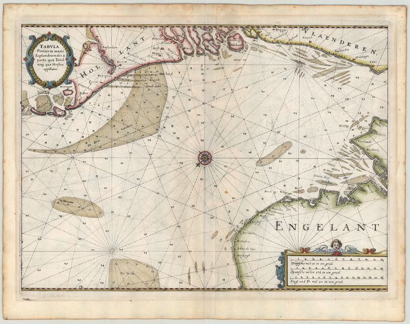 Nordsee Kanal im Jahr 1641 von Matthäus Merian