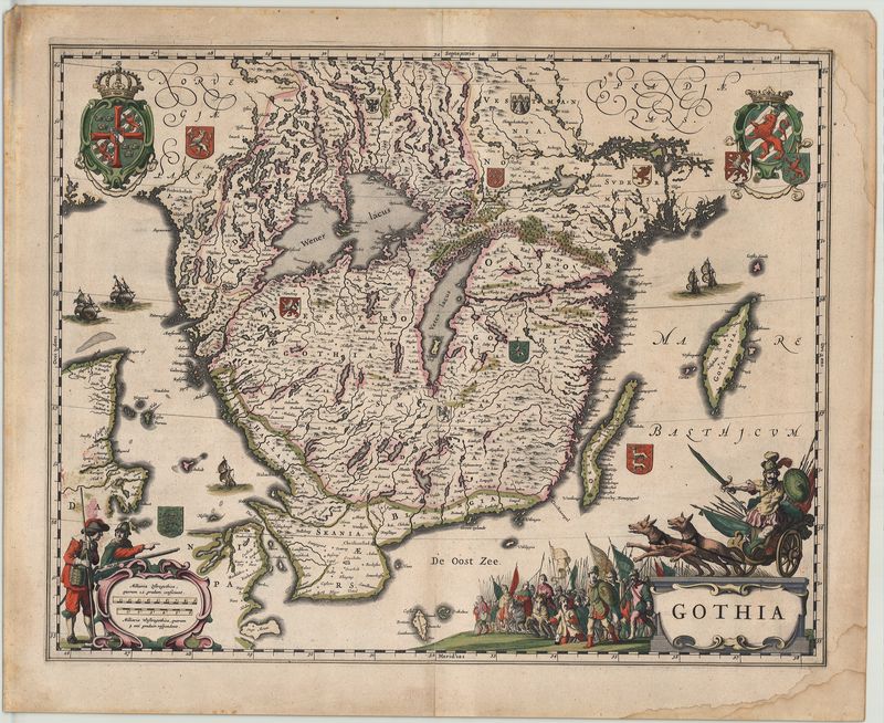 Schweden um das Jahr 1640 von Johannes Blaeu