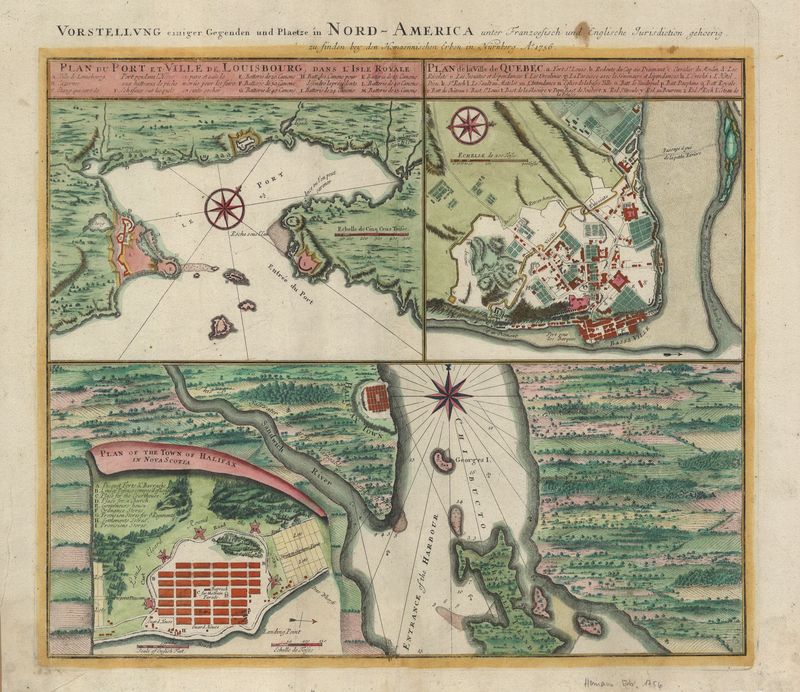 Kanada im Jahr 1756 von Homann Erben