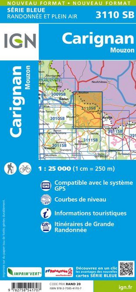 Champagne Nord 1:25.000 - Topographische Karte Frankreich