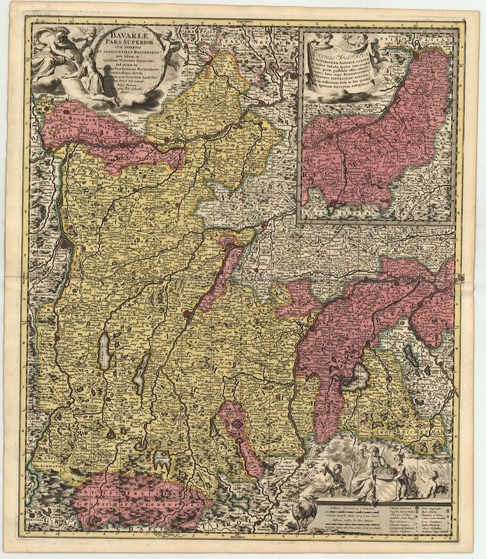 Bayern in der Zeit um 1720 von Nicolas Visscher bei Peter Schenk