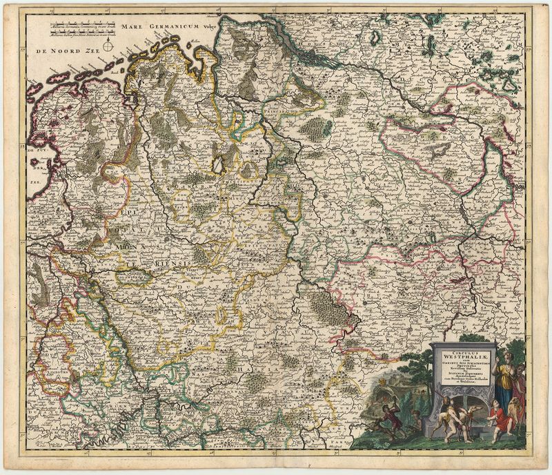 Westfalen um das Jahr 1690 von Justus Danckerts