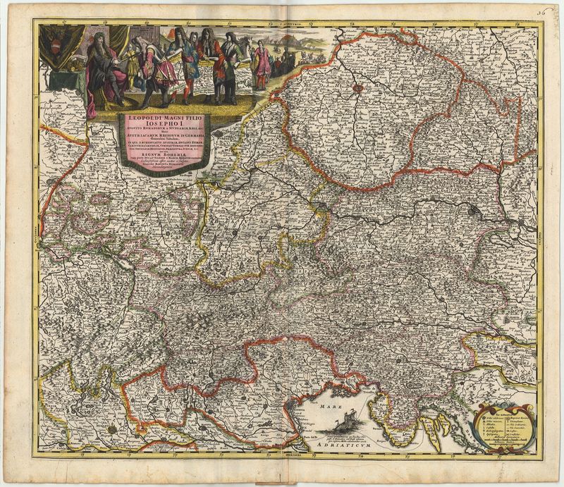 Österreich um das Jahr 1720 von Johann Baptist Homann