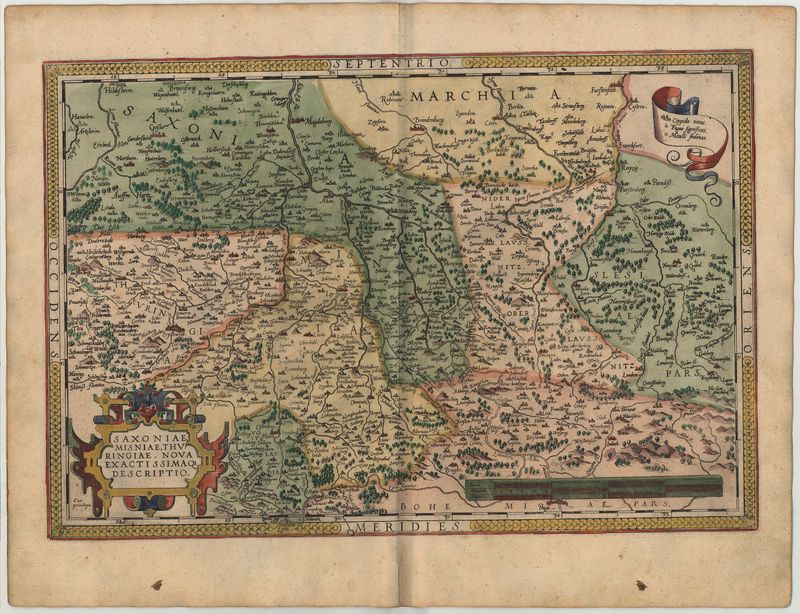 Sachsen im Jahr 1579 von Abraham Ortelius