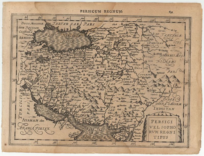 Persien um das Jahr 1630 von Gerard Mercator & Jan Evertz nach Johannes Cloppenburg