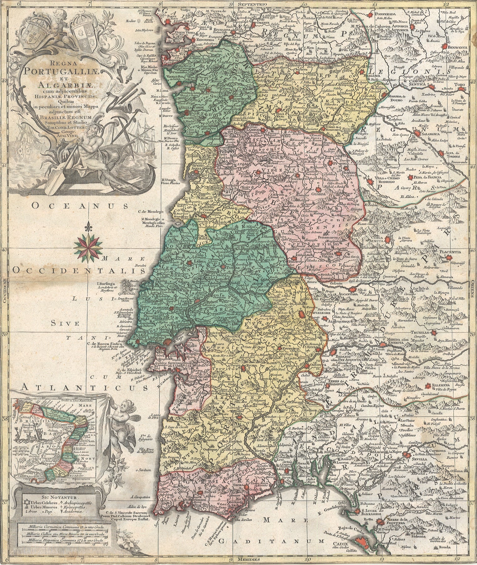 Portugal im Jahr 1762 von Conrad Tobias Lotter