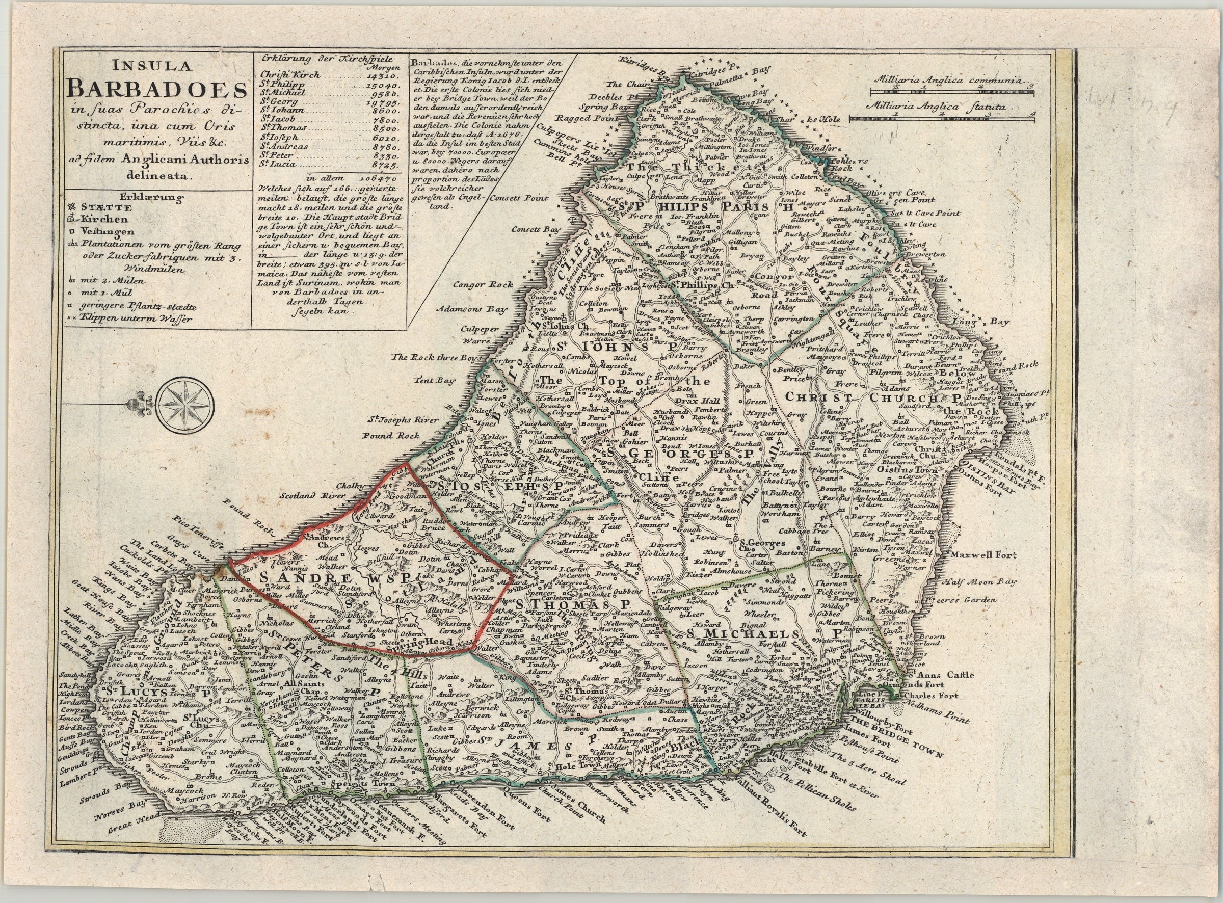 Karibik / Barbados ab 1737 von Johann Baptist Homann