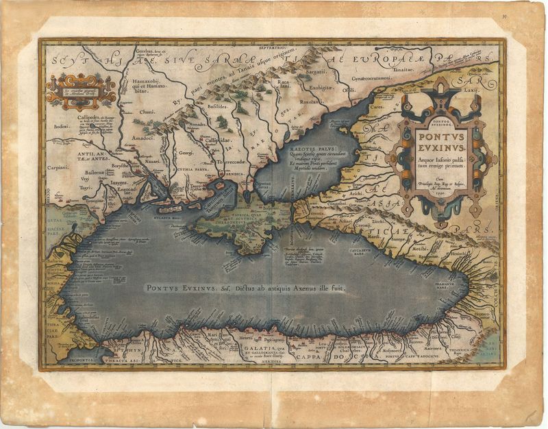 Schwarzes Meer im Jahr 1590 von Abraham Ortelius