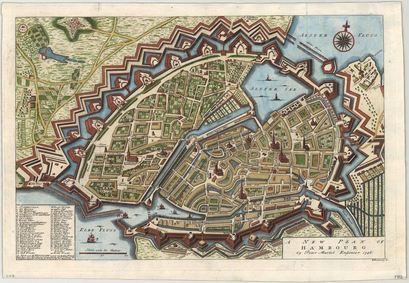 Hamburg im Jahr 1746 von Peter Martel