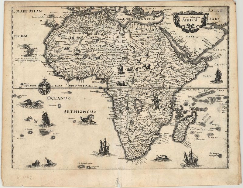 Afrika im Jahr 1638 von Matthäus Merian