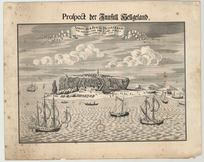 Helgoland im Jahr 1713 von Thomas von Wiering