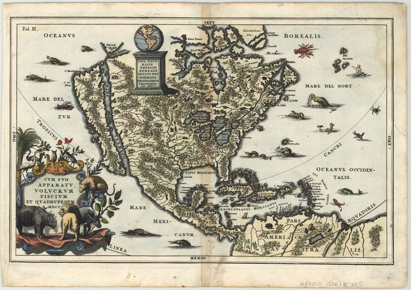 Nordamerika im Jahr 1700 von Heinrich Scherer