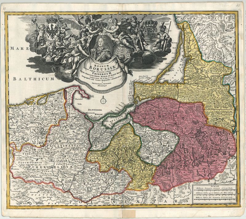 Preussen um das Jahr 1715 von Johann Baptist Homann