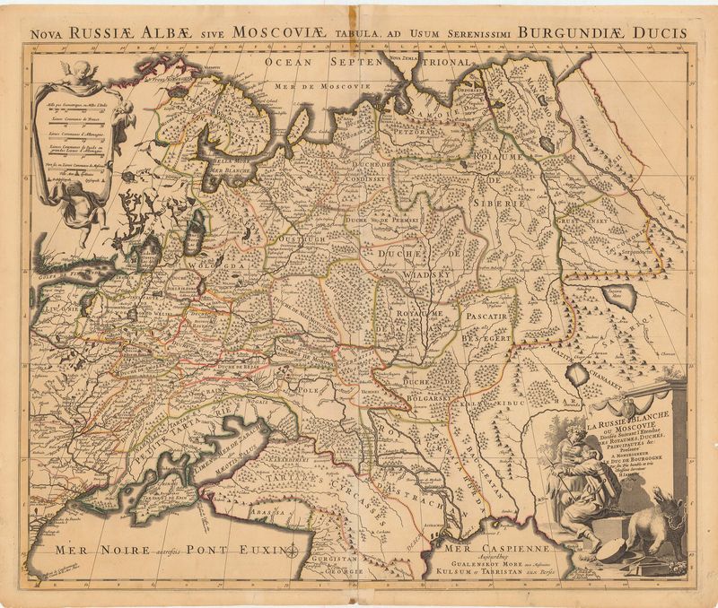 Baltikum, Ukraine und Russland um das Jahr 1690
