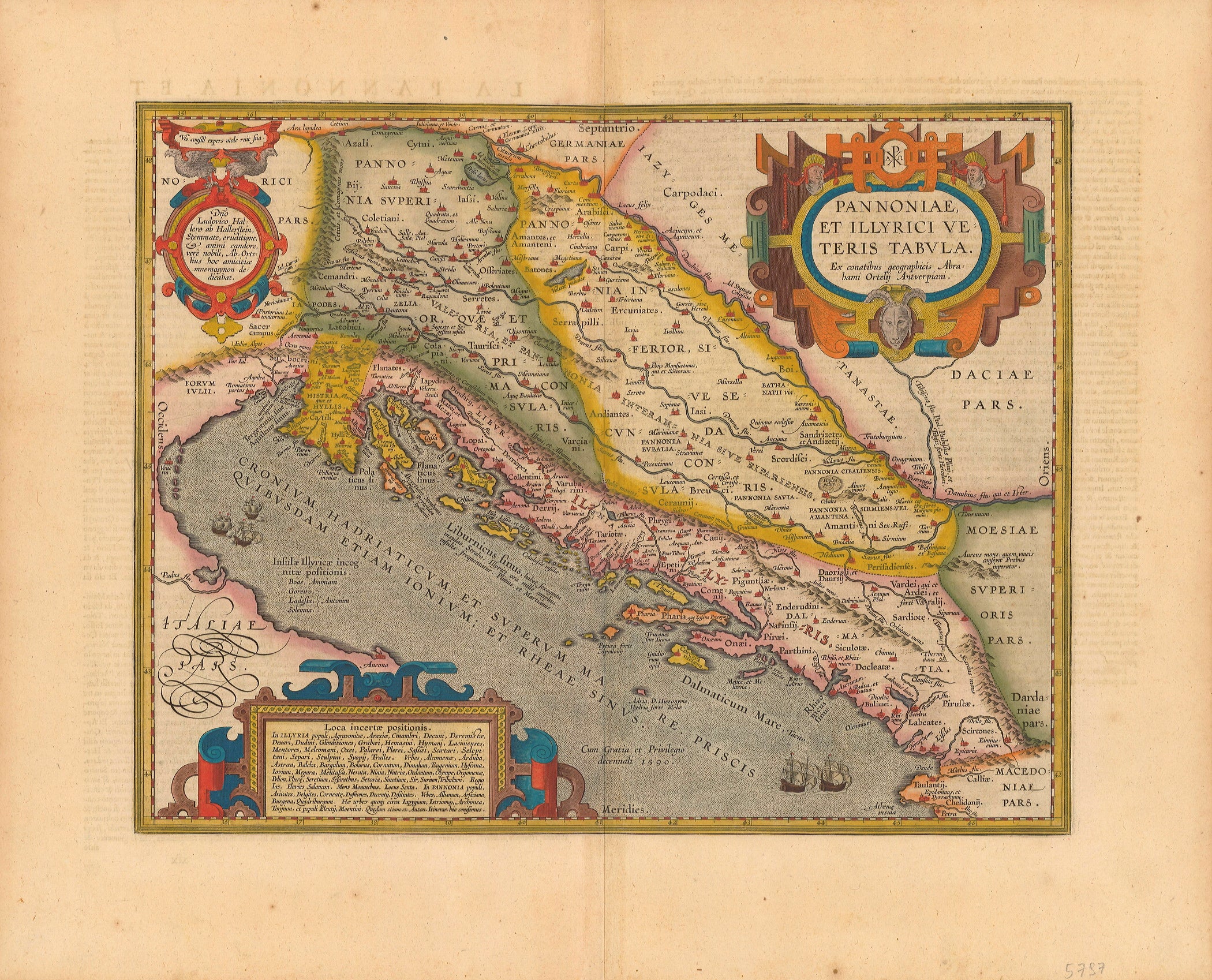 Kroatien ab 1590 von Abraham Ortelius