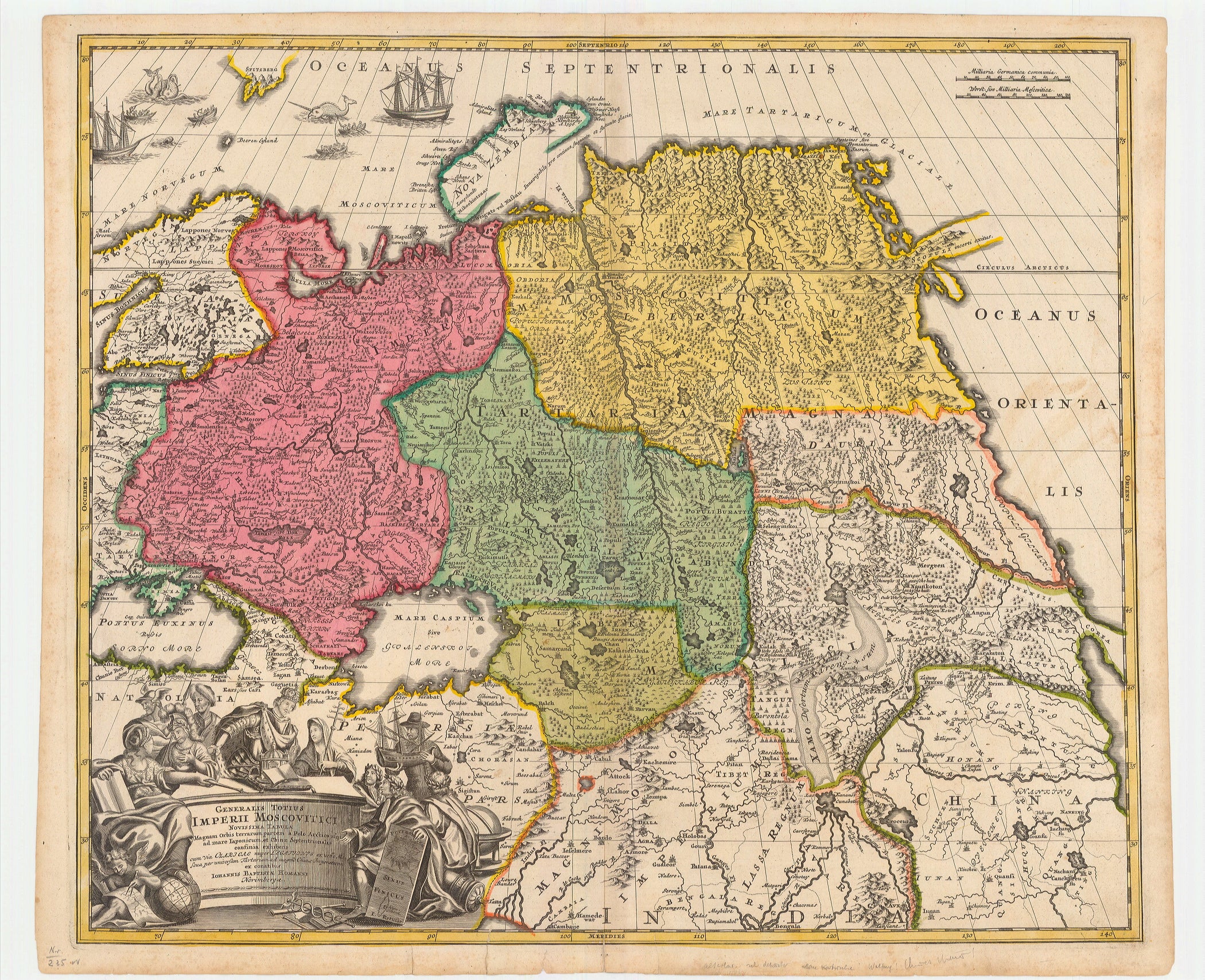 Russland um das Jahr 1720 von Johann Baptist Homann