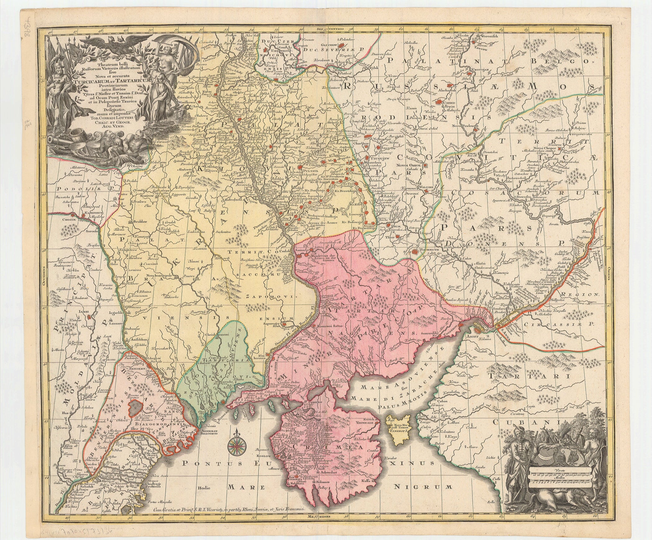 Russland / Ukraine um das Jahr 1760 von Tobias Conrad Lotter