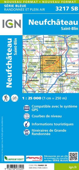 Champagne Süd 1:25.000 - Topographische Karte Frankreich Série Bleue