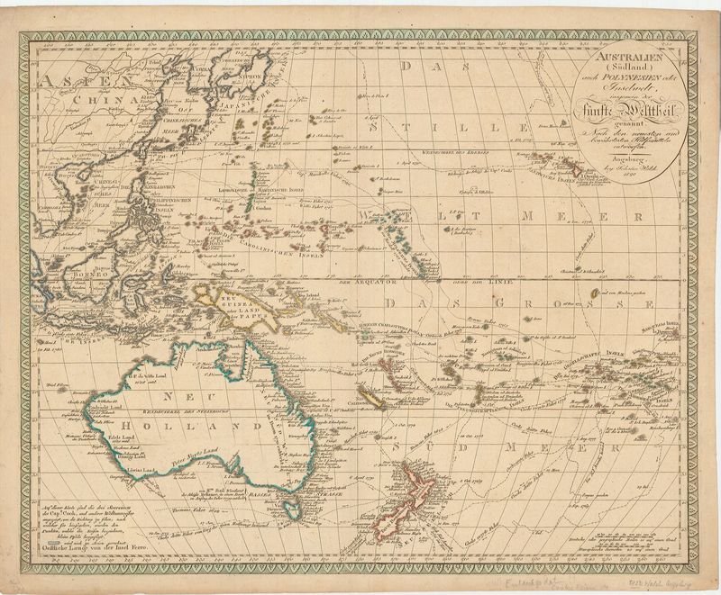 Australien / Polynesien im Jahr 1820 von Johann Walch